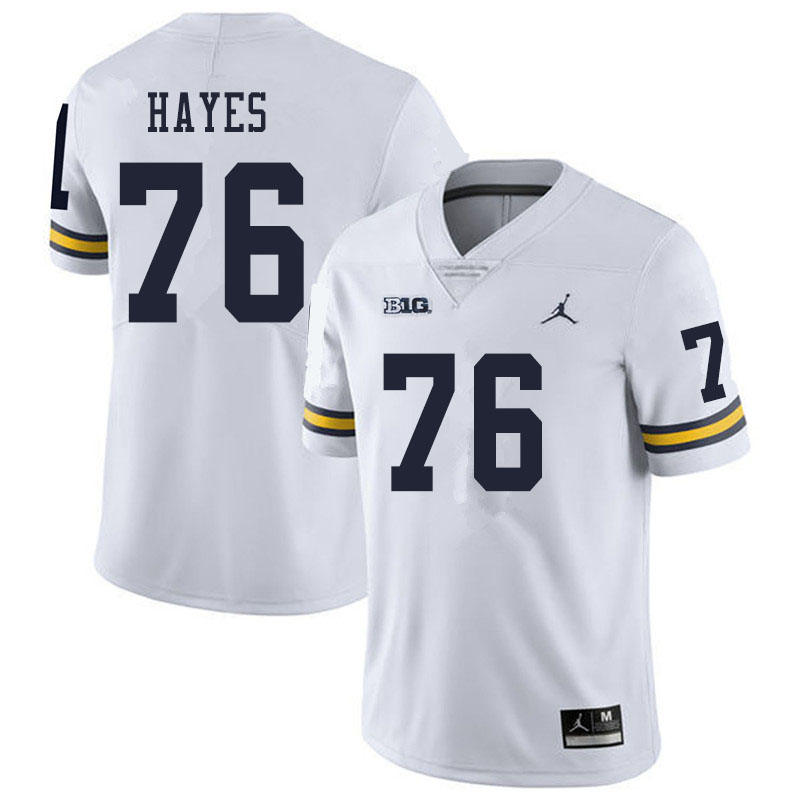 Men #76 Ryan Hayes Michigan Wolverines College Football Jerseys Sale-White